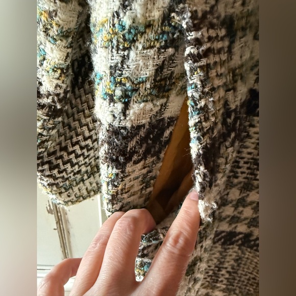 ZARA Long Plaid Lightweight Overcoat - Picture 4 of 8